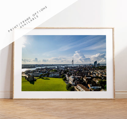 Portsmouth Skyline - Photography Print - Portsmouth and Southsea Prints - Wall Art -  Frame and Canvas Options - Landscape - Aerial