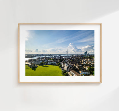 Portsmouth Skyline - Photography Print - Portsmouth and Southsea Prints - Wall Art -  Frame and Canvas Options - Landscape - Aerial