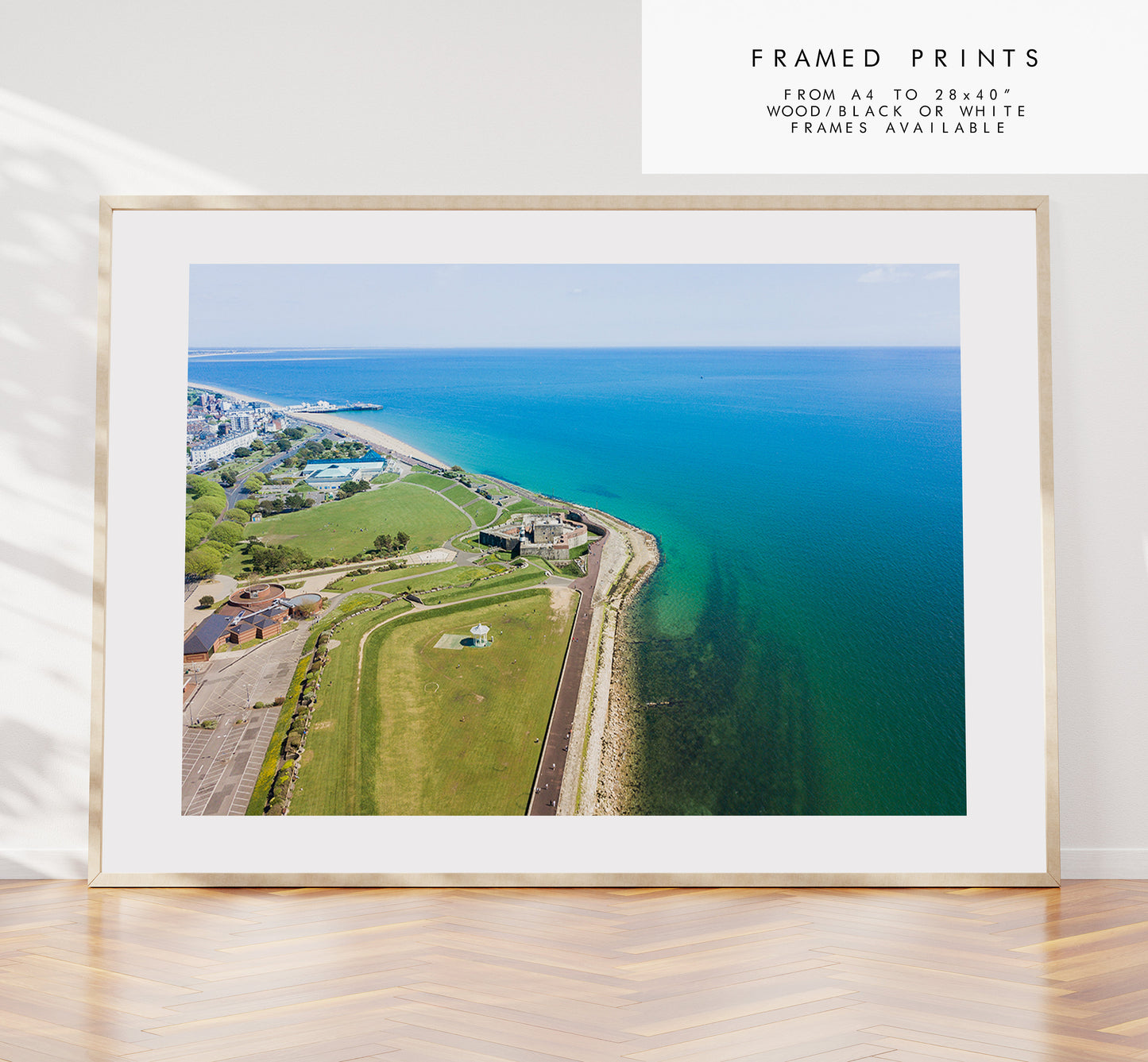 Southsea Seafront - Photography Print - Portsmouth and Southsea Prints - Wall Art -  Frame and Canvas Options - Landscape - Aerial