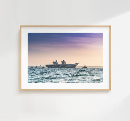 HMS Queen Elizabeth - Photography Print - Portsmouth and Southsea Prints - Wall Art -  Frame and Canvas Options - Landscape