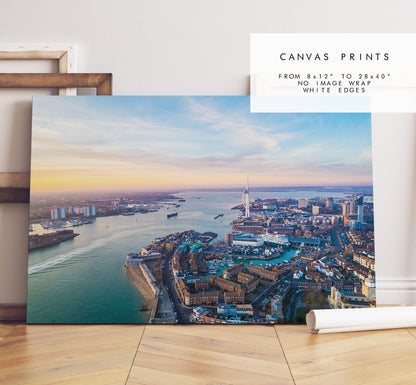 Portsmouth Print - Photography Print - Portsmouth and Southsea Prints - Wall Art -  Frame and Canvas Options - Landscape - Aerial