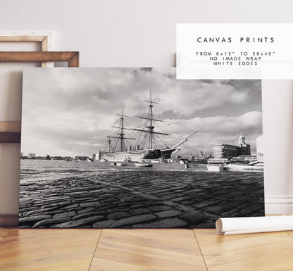 Warrior - Photography Print - Portsmouth and Southsea Prints - Wall Art -  Frame and Canvas Options - Landscape - BW