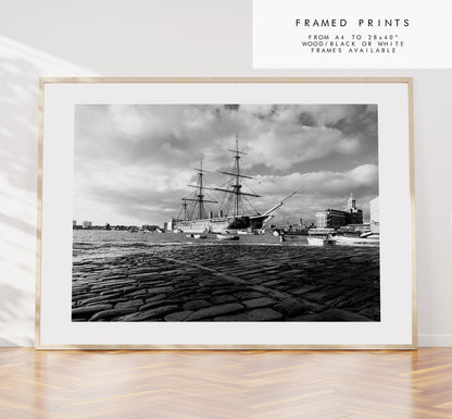 Warrior - Photography Print - Portsmouth and Southsea Prints - Wall Art -  Frame and Canvas Options - Landscape - BW