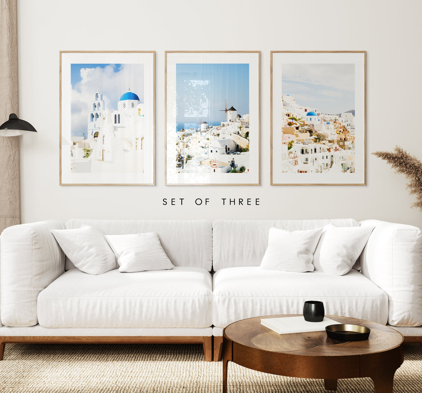 Greece Print Set of 3 - Santorini Photography Prints - Greek Wall Art - Framed Prints Available - Fine Art Photography - Greek Architecture