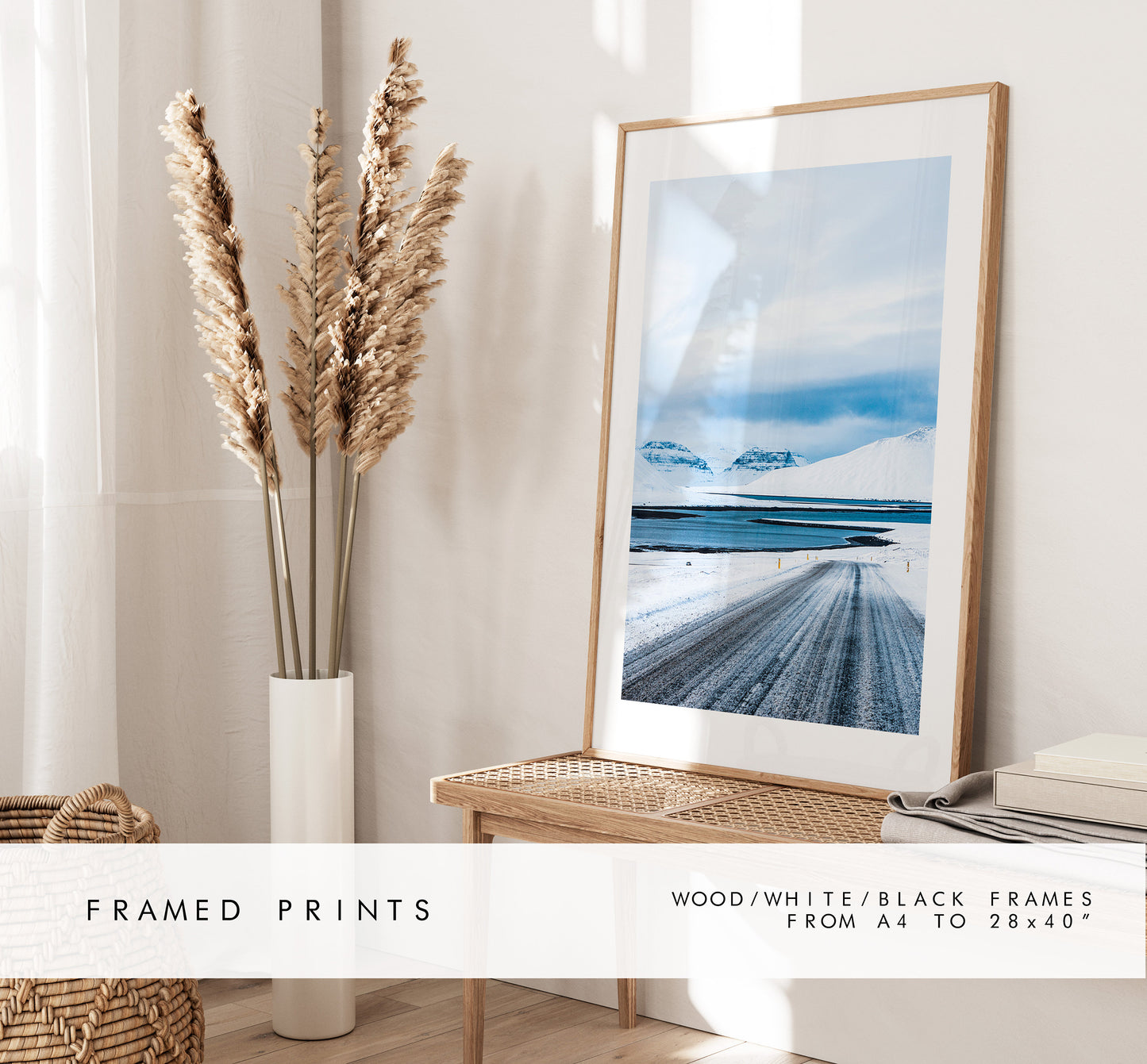 Northern Iceland - Iceland Photography Print - Iceland Wall Art - Iceland Poster - Snaefellsnes - Icelandic Roads - Winter Landscape