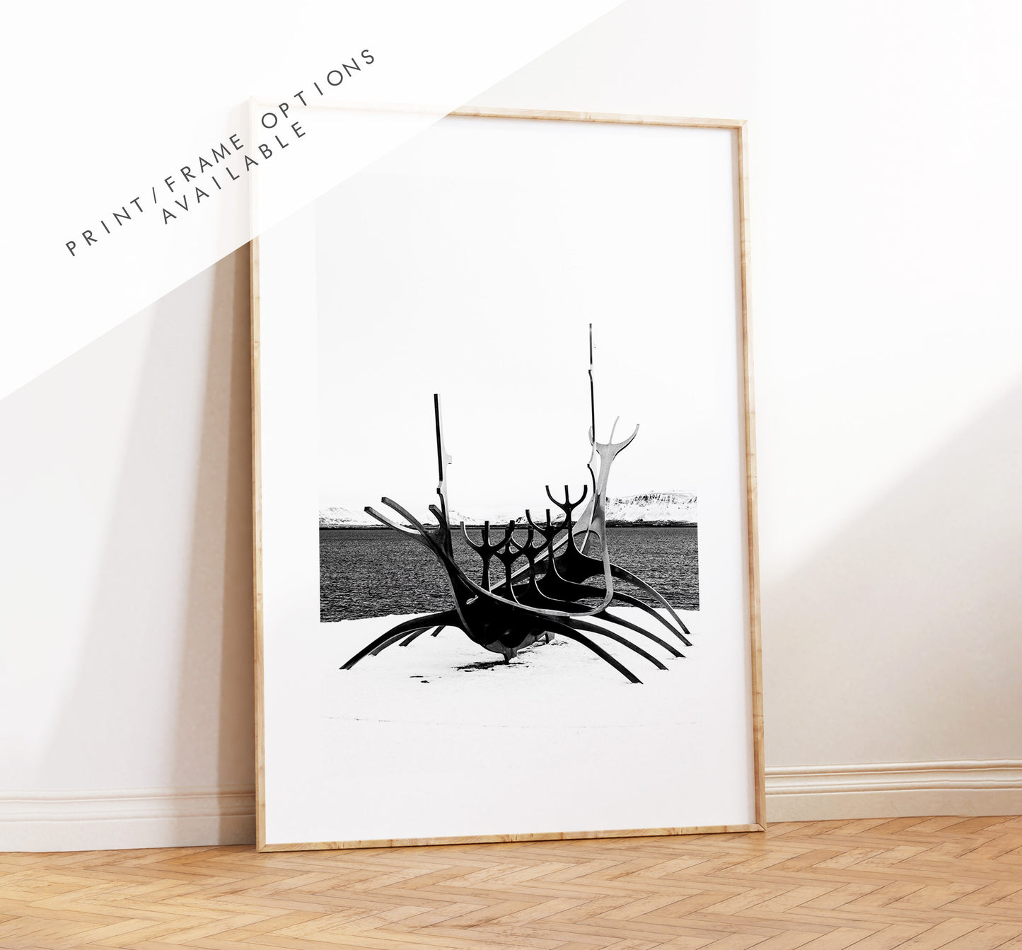 Sun Voyager - Iceland Photography Print - Iceland Wall Art - Iceland Poster - Black and White Photography - Reykjavik - Reykjavik Photo