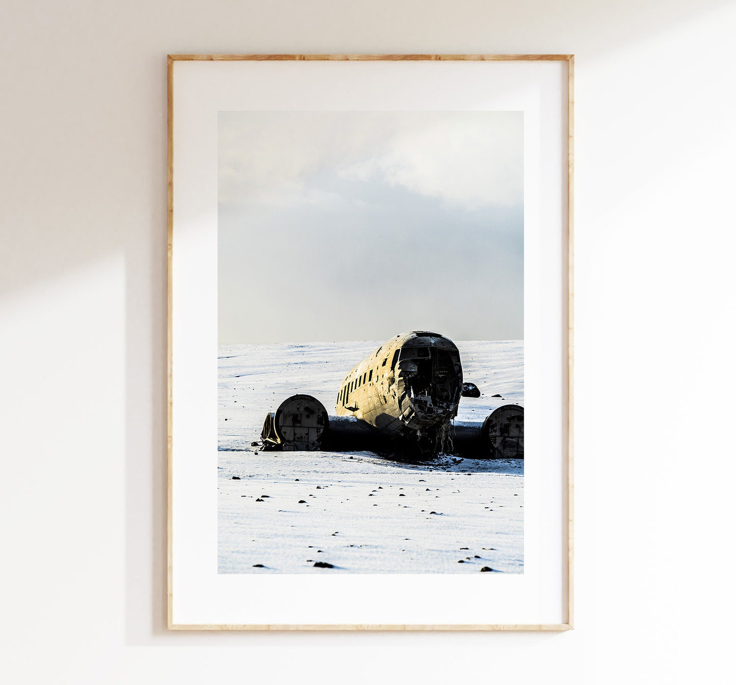 Iceland Plane Print - Iceland Photography Print - Iceland Wall Art - Iceland Poster - Sólheimasandur - Vik - South Iceland - Iceland Beach