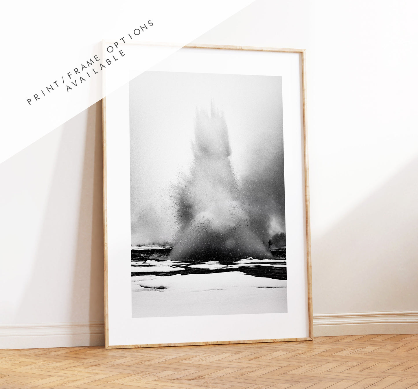 Strokkur - Iceland Photography Print - Iceland Wall Art - Iceland Poster - Black and White Photography - Geyser - Strokkur Geyser - Geysir