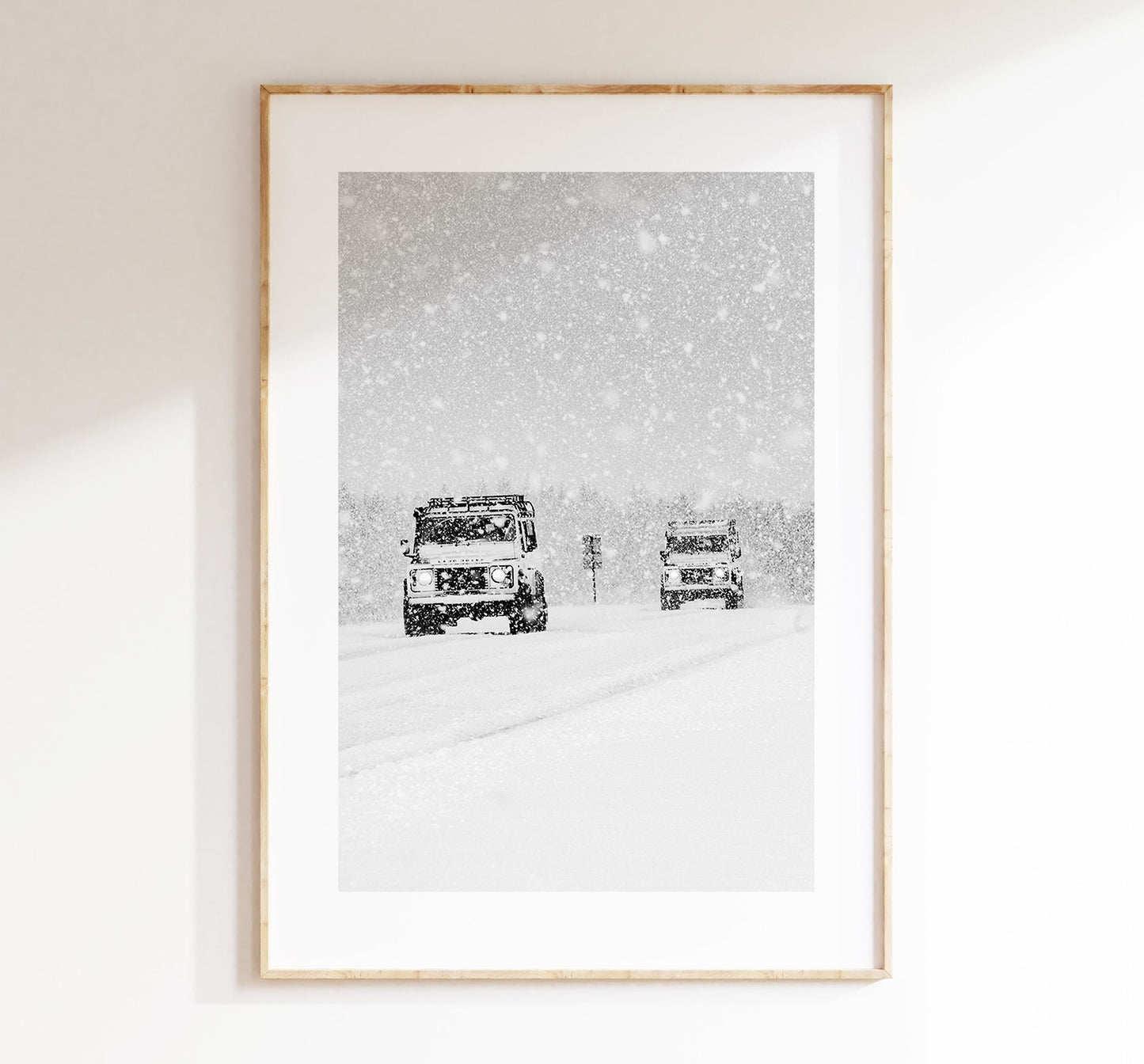 Snowstorm - Iceland Photography Print - Iceland Wall Art - Iceland Poster - Black and White Photography - Blizzard - Winter Scene - Snow