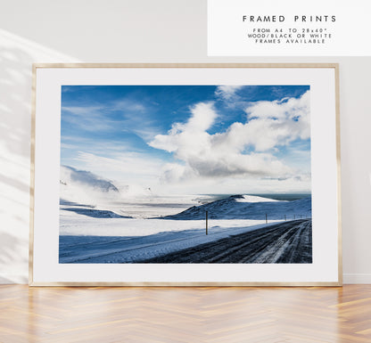 Mountain Landscape Print - Iceland Photography Print - Iceland Wall Art - Iceland Poster - Landscape - Winter Landscape - Mountains - Gift