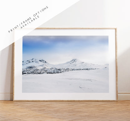 Northern Iceland - Iceland Photography Print - Iceland Wall Art - Iceland Poster - Landscape - Snaefellsness - Winter Landscape - Snow