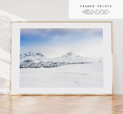 Northern Iceland - Iceland Photography Print - Iceland Wall Art - Iceland Poster - Landscape - Snaefellsness - Winter Landscape - Snow