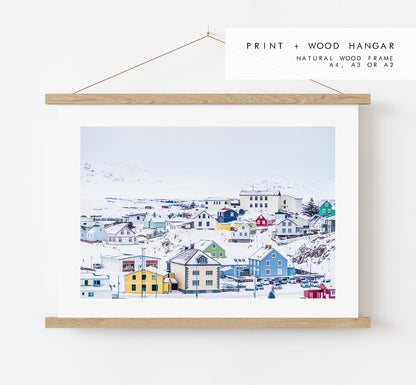 Icelandic Architecture - Iceland Photography Print - Iceland Wall Art - Iceland Poster - Landscape - Architecture - Houses - Stykkishólmur