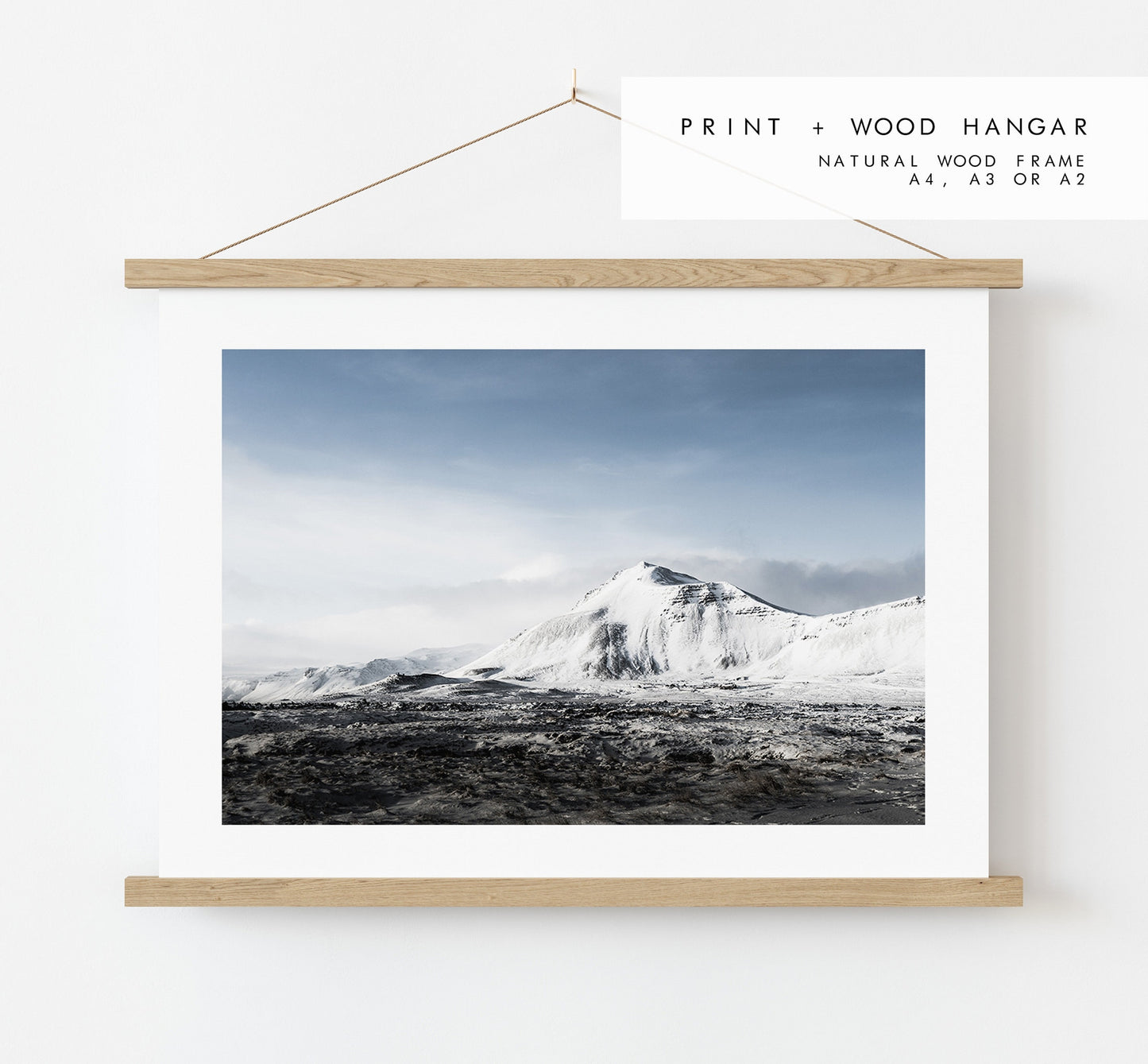 Icelandic Mountain Landscape - Iceland Photography Print - Iceland Wall Art - Iceland Poster - Landscape - Snaefellsnes - Mountain - Winter