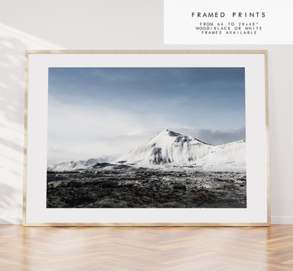 Icelandic Mountain Landscape - Iceland Photography Print - Iceland Wall Art - Iceland Poster - Landscape - Snaefellsnes - Mountain - Winter