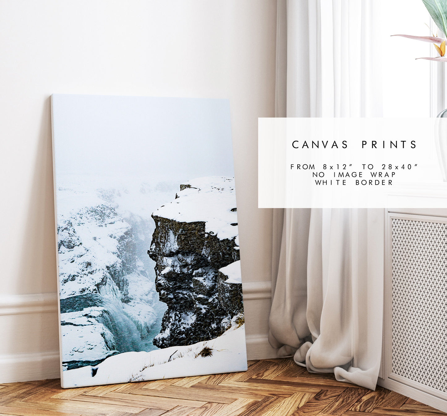 Iceland Print Set - Winter Landscapes - Print Set x3 - Iceland Landscape - Mountains - Minimalist Wall Art - Contemporary - White Wall Art