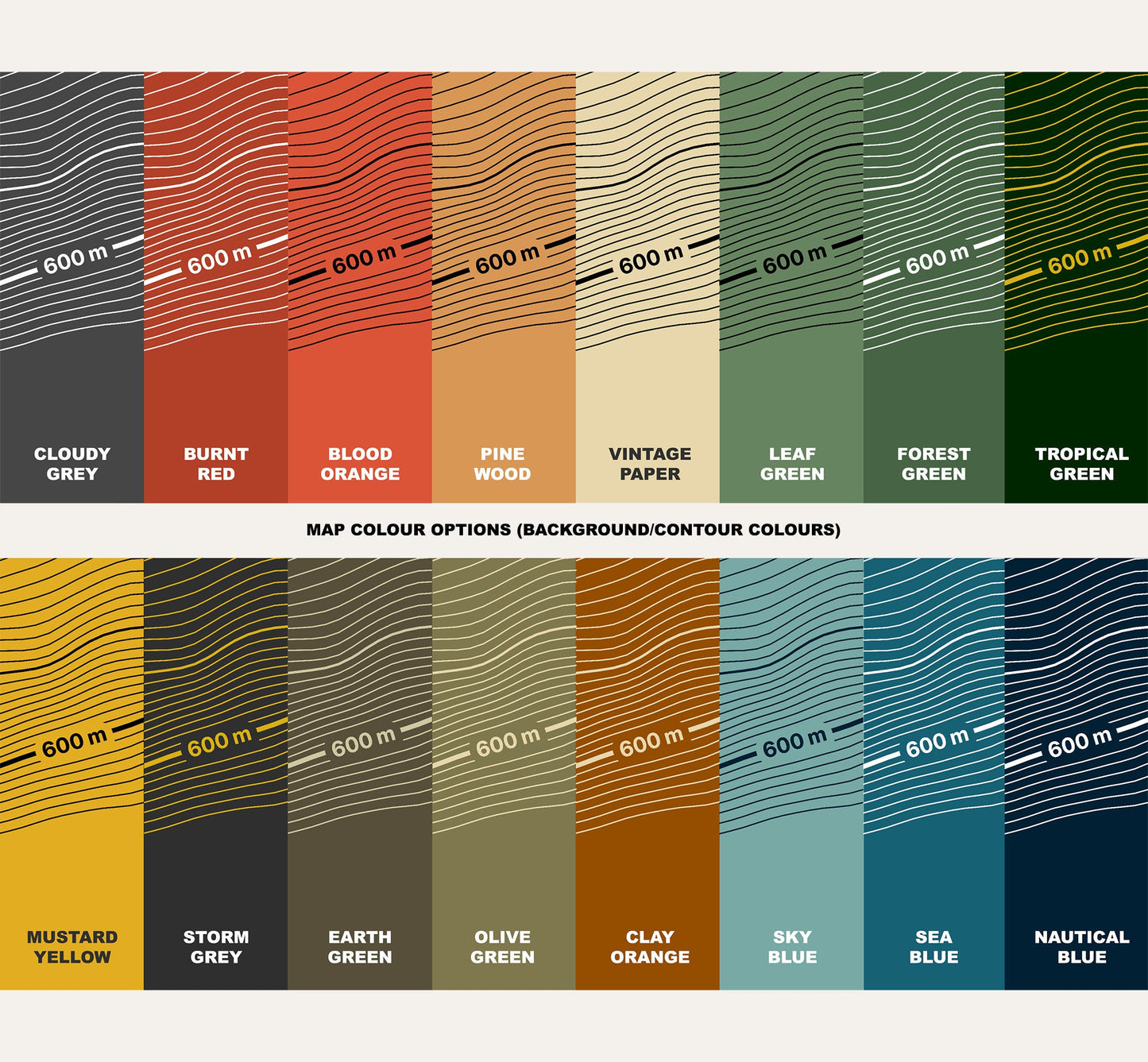 a color chart of different shades of paint