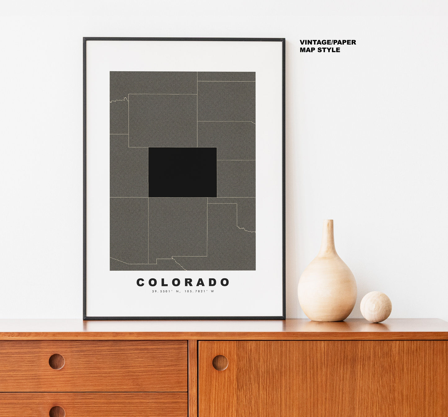 Colorado Map Print - Personalised Map Gift - Framed or Canvas Options Available - Custom Text Options - Personalised Gift - US States & Islands