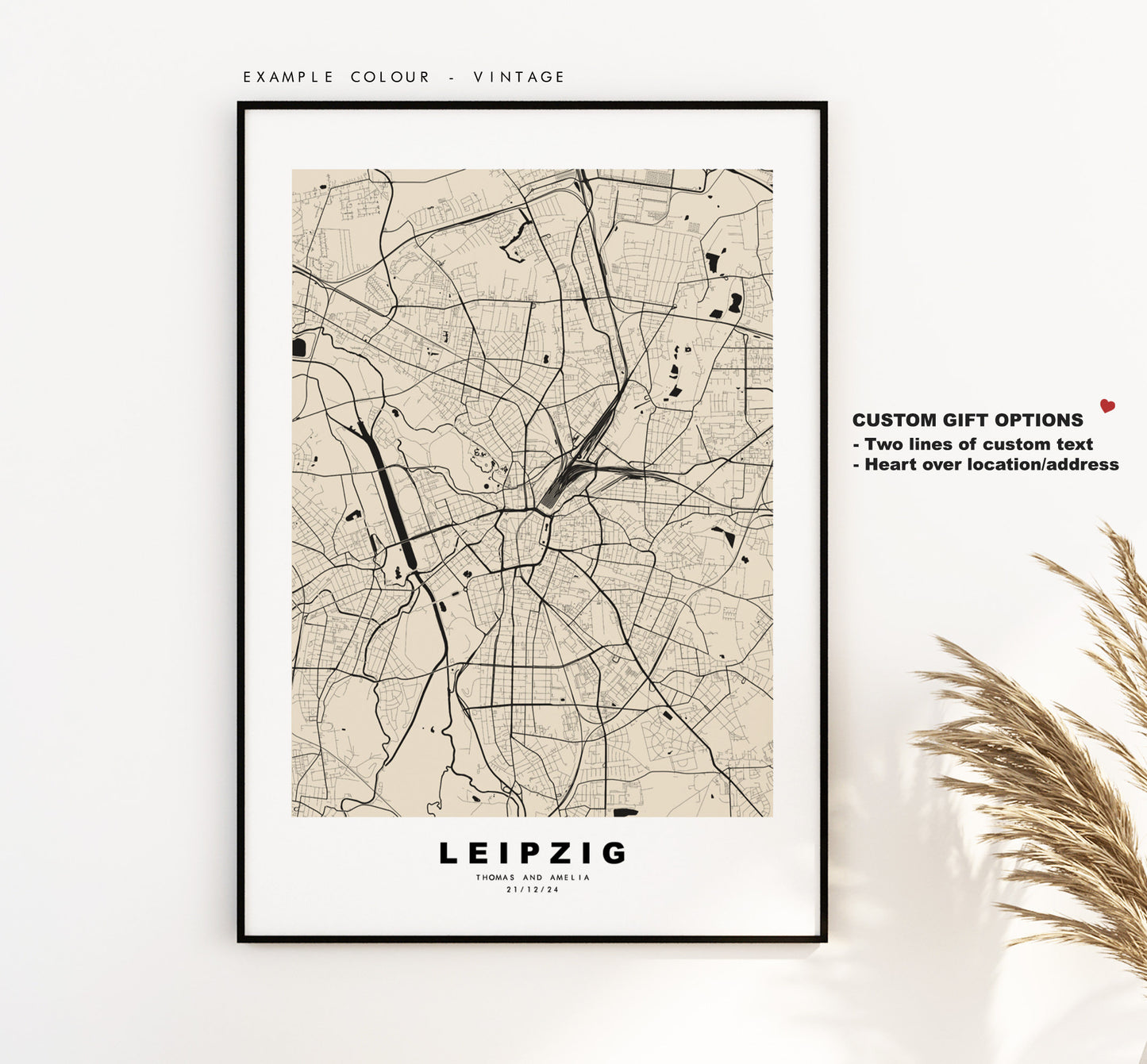 Leipzig Map Print - City Map Poster - Map Wall Art - Germany City Maps - Leipzig Print - Leipzig Poster - Minimalist City Map - Germany