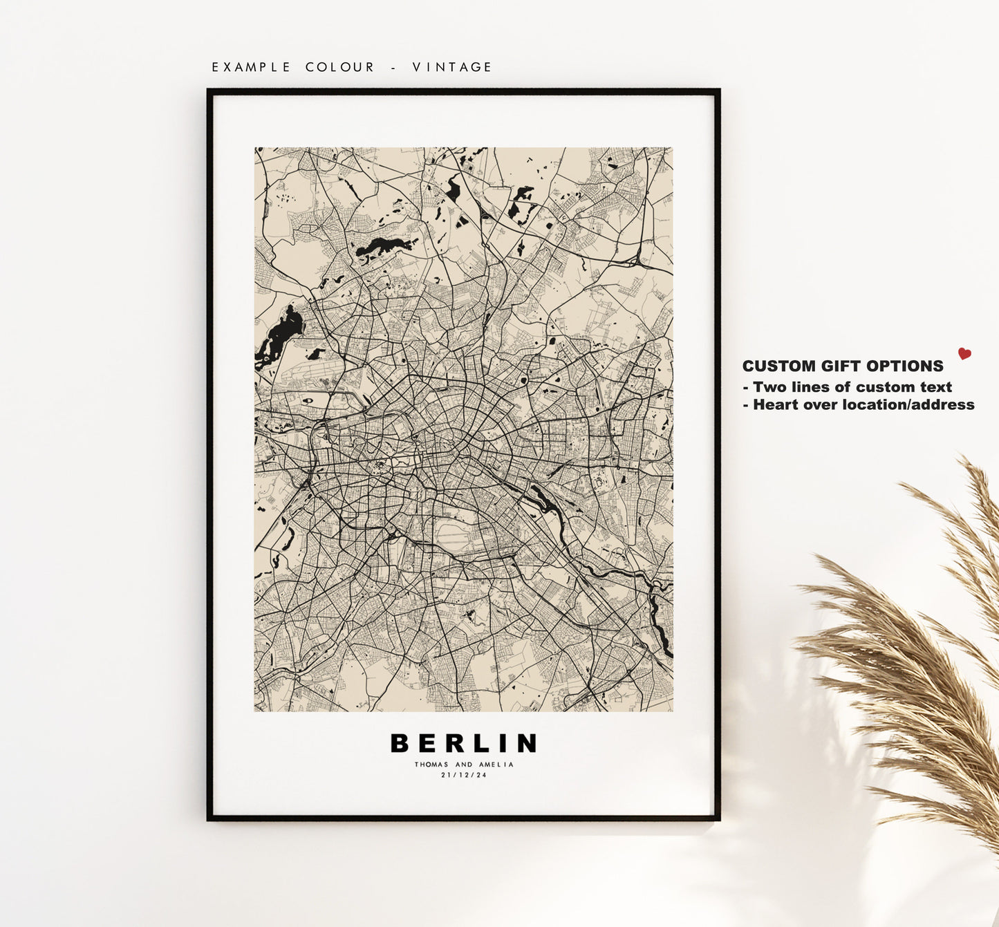 Berlin Map Print - City Map Poster - Map Wall Art - Germany City Maps - Berlin Print - Berlin Poster - Minimalist City Map - Germany