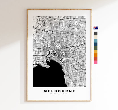 Melbourne Map Print - City Map Poster - Map Wall Art - Australia City Maps - Melbourne Print - Melbourne Poster - Minimalist City Map