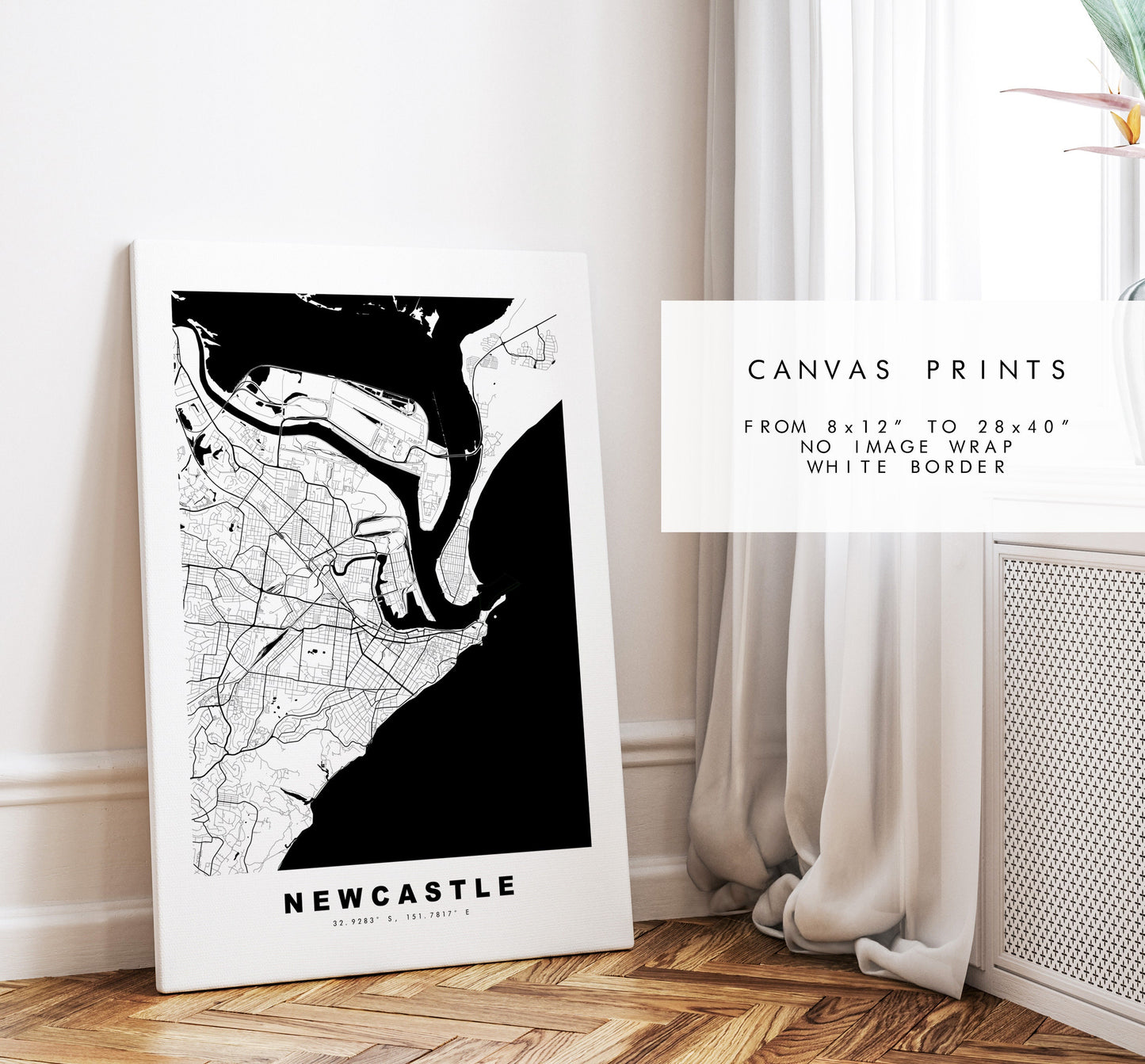 Newcastle, Australia Map Print - City Map Poster - Map Wall Art - Australia City Maps - Newcastle Print - Poster - Minimalist City Map