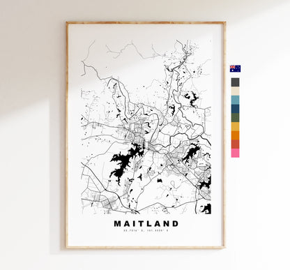 Maitland Map Print - City Map Poster - Map Wall Art - Australia City Maps - Maitland Print - Maitland Poster - Minimalist City Map