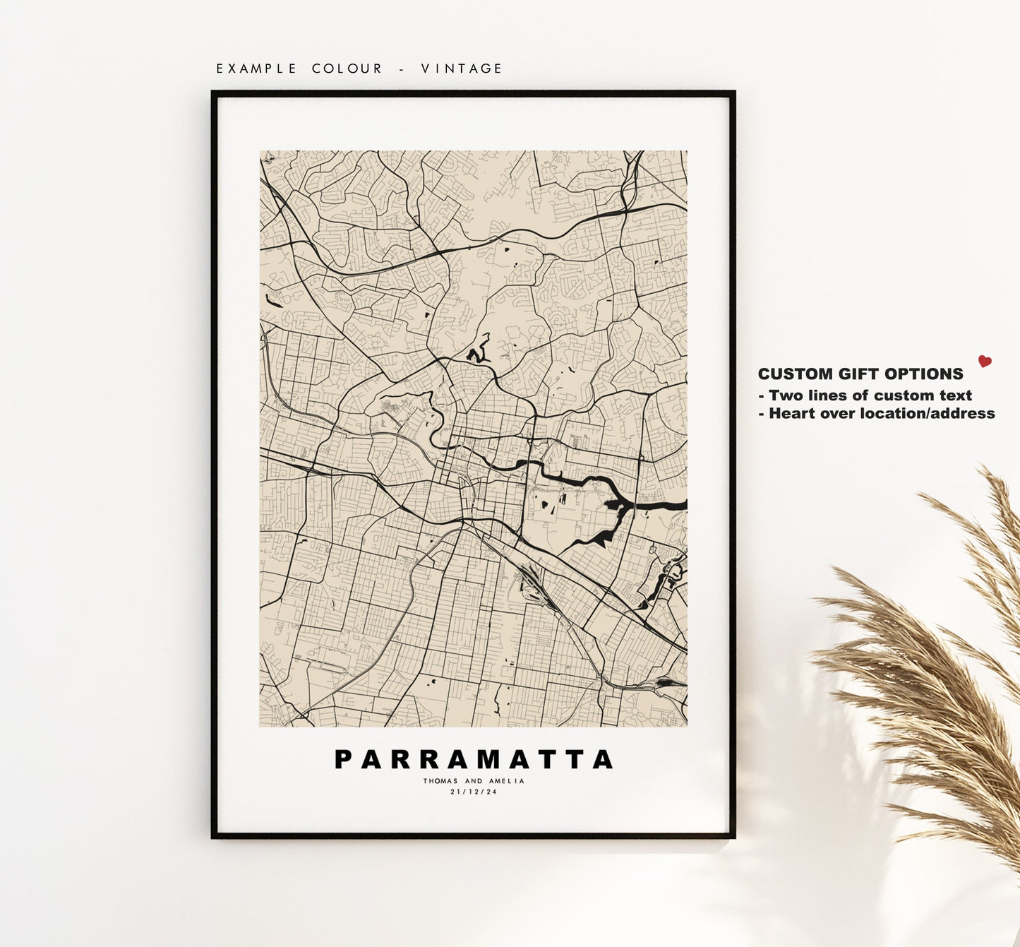 Parramatta Map Print - City Map Poster - Map Wall Art - Australia City Maps - Parramatta Print - Parramatta Poster - Minimalist City Map