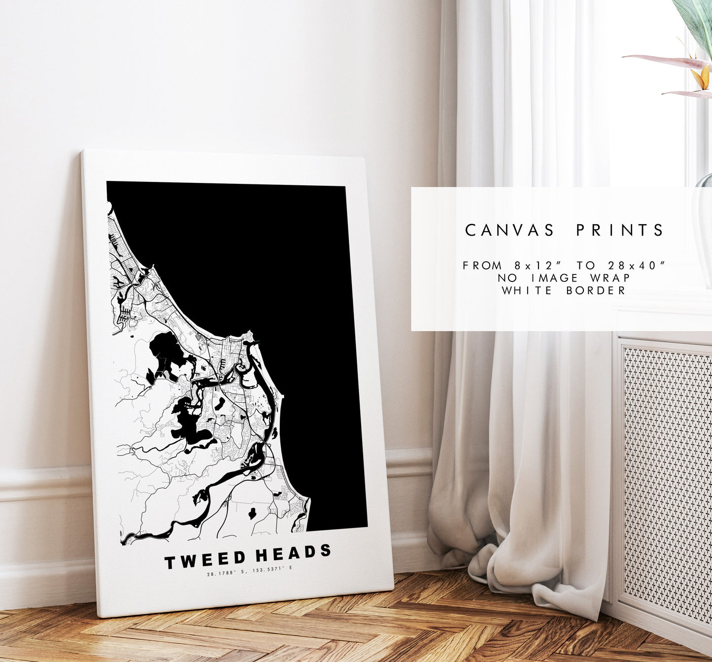 Tweed Heads Map Print - City Map Poster - Map Wall Art - Australia City Maps - Tweed Heads Print - Poster - Minimalist City Map - Australia