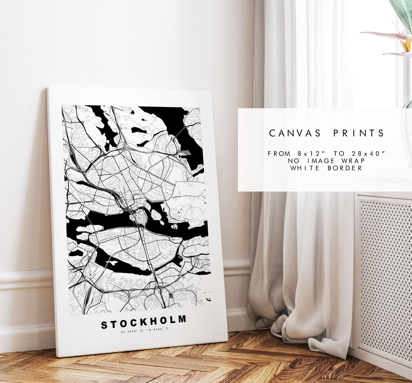 Stockholm Map Print - City Map Poster - Map Wall Art - Sweden City Maps - Stockholm Print - Stockholm Poster - Minimalist City Map - Sweden