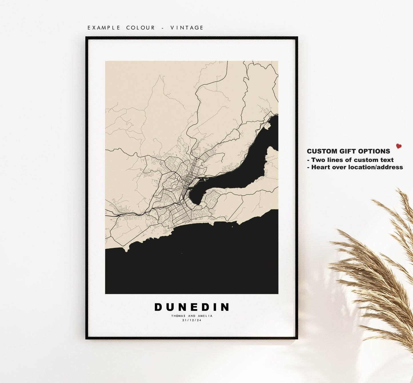 Dunedin Map Print - City Map Poster - Map Wall Art - New Zealand City Maps - Dunedin Print - Dunedin Poster - Minimalist City Map