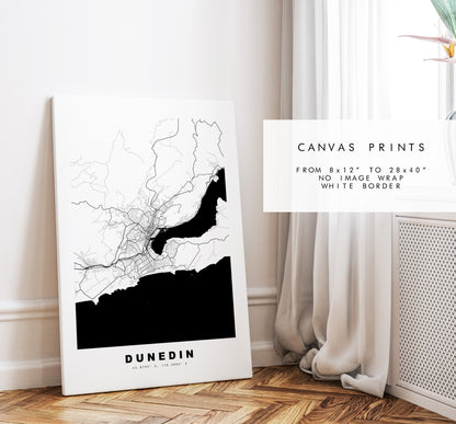 Dunedin Map Print - City Map Poster - Map Wall Art - New Zealand City Maps - Dunedin Print - Dunedin Poster - Minimalist City Map