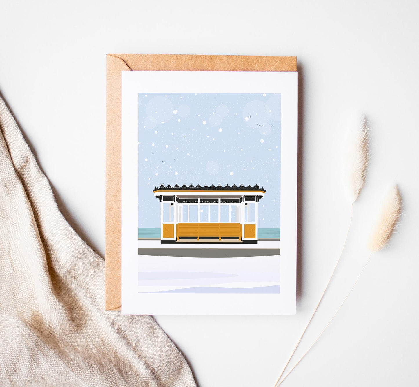 Southsea Christmas Card - Portsmouth and Southsea Cards (Travel Designs) - Blank Inside or Include Message - Envelope Included