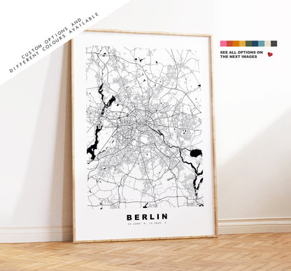 Augsburg Map Print - City Map Poster - Map Wall Art - Germany City Maps - Augsburg Print - Augsburg Poster - Minimalist City Map - Germany