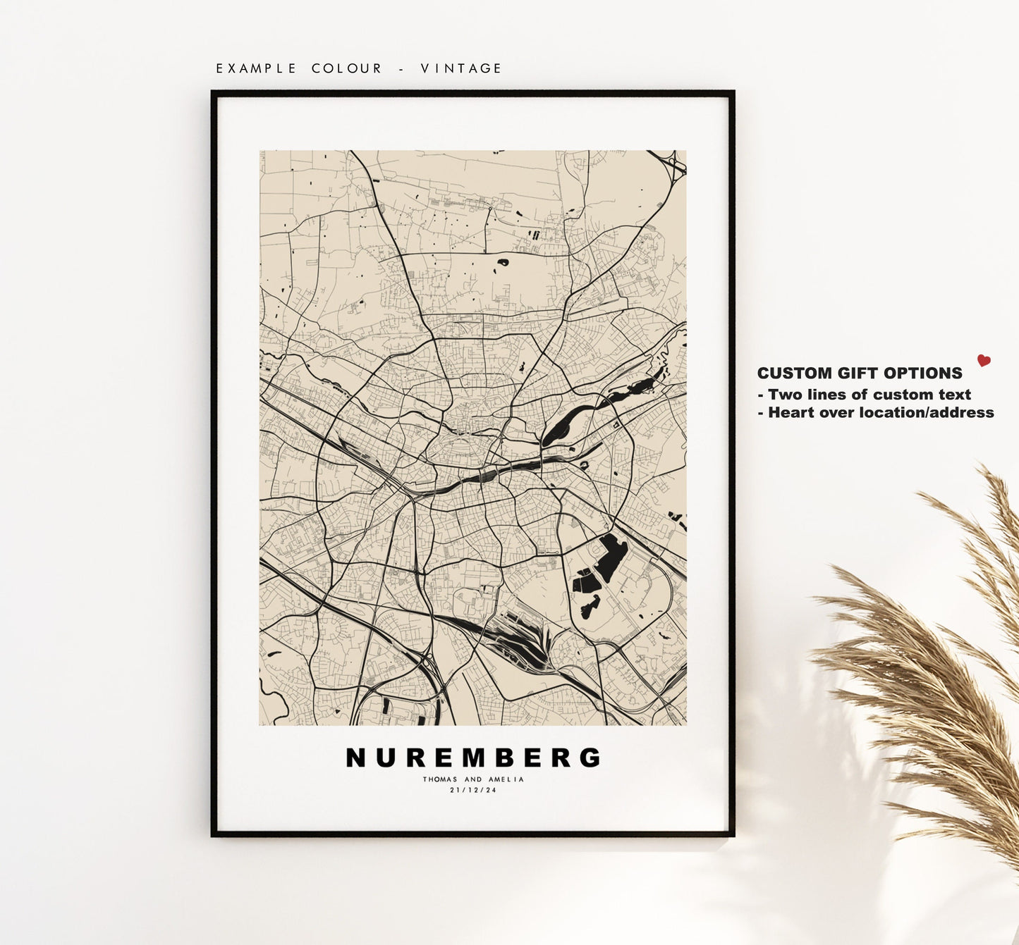 Nuremberg Map Print - City Map Poster - Map Wall Art - Germany City Maps - Nuremberg Print - Nuremberg Poster - Minimalist City Map