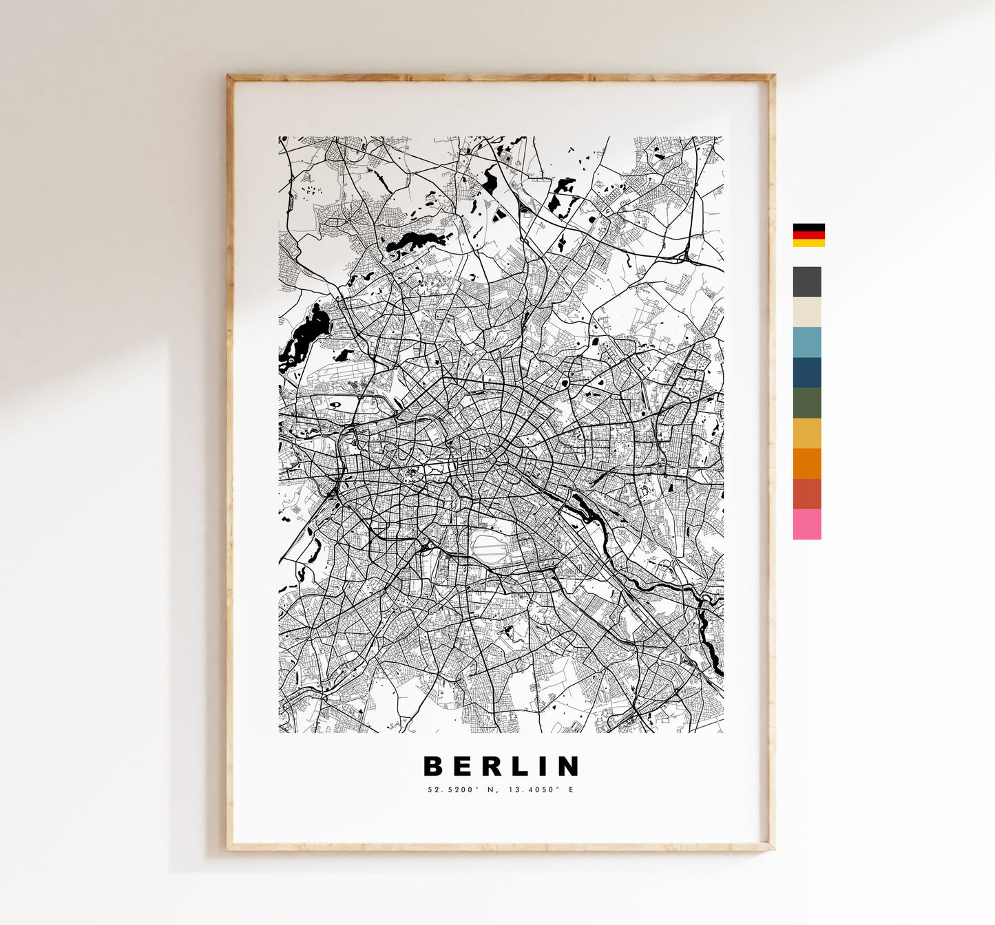 Berlin Map Print - City Map Poster - Map Wall Art - Germany City Maps - Berlin Print - Berlin Poster - Minimalist City Map - Germany