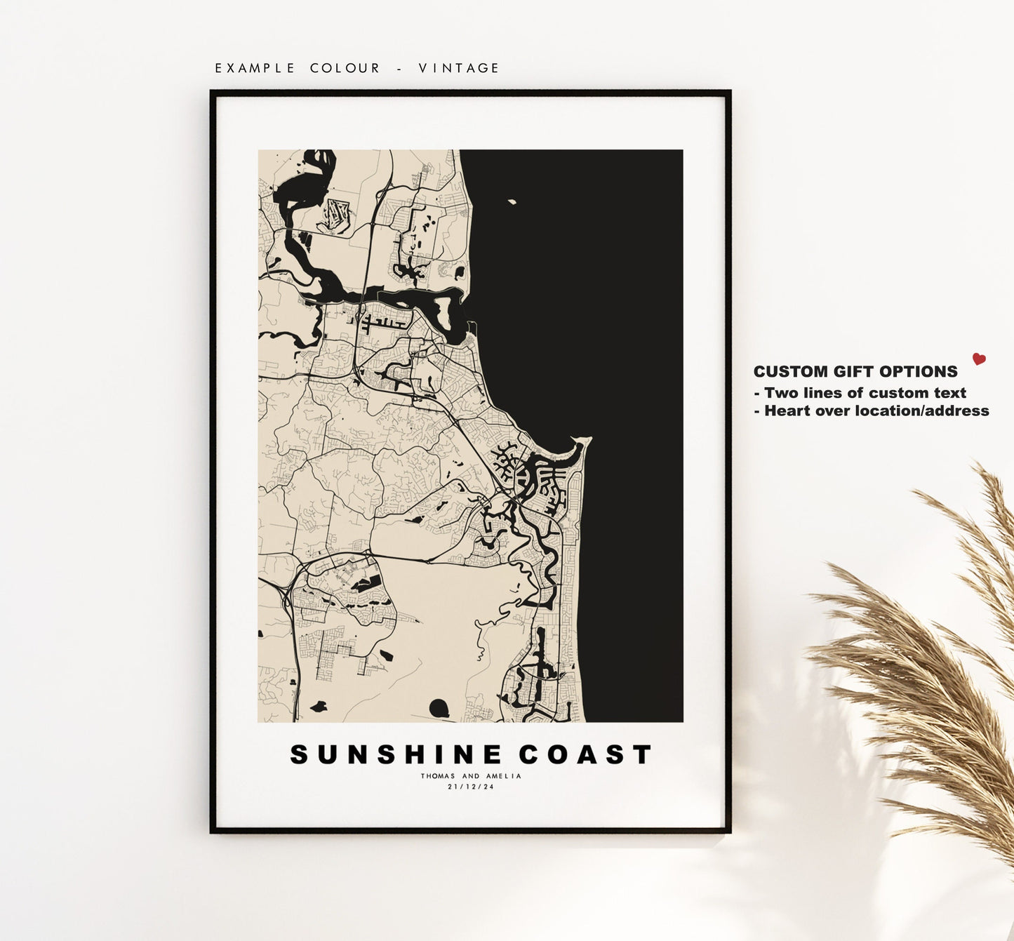 Sunshine Coast Map Print - City Map Poster - Map Wall Art - Australia City Maps - Sunshine Coast Print - Poster - Minimalist City Map