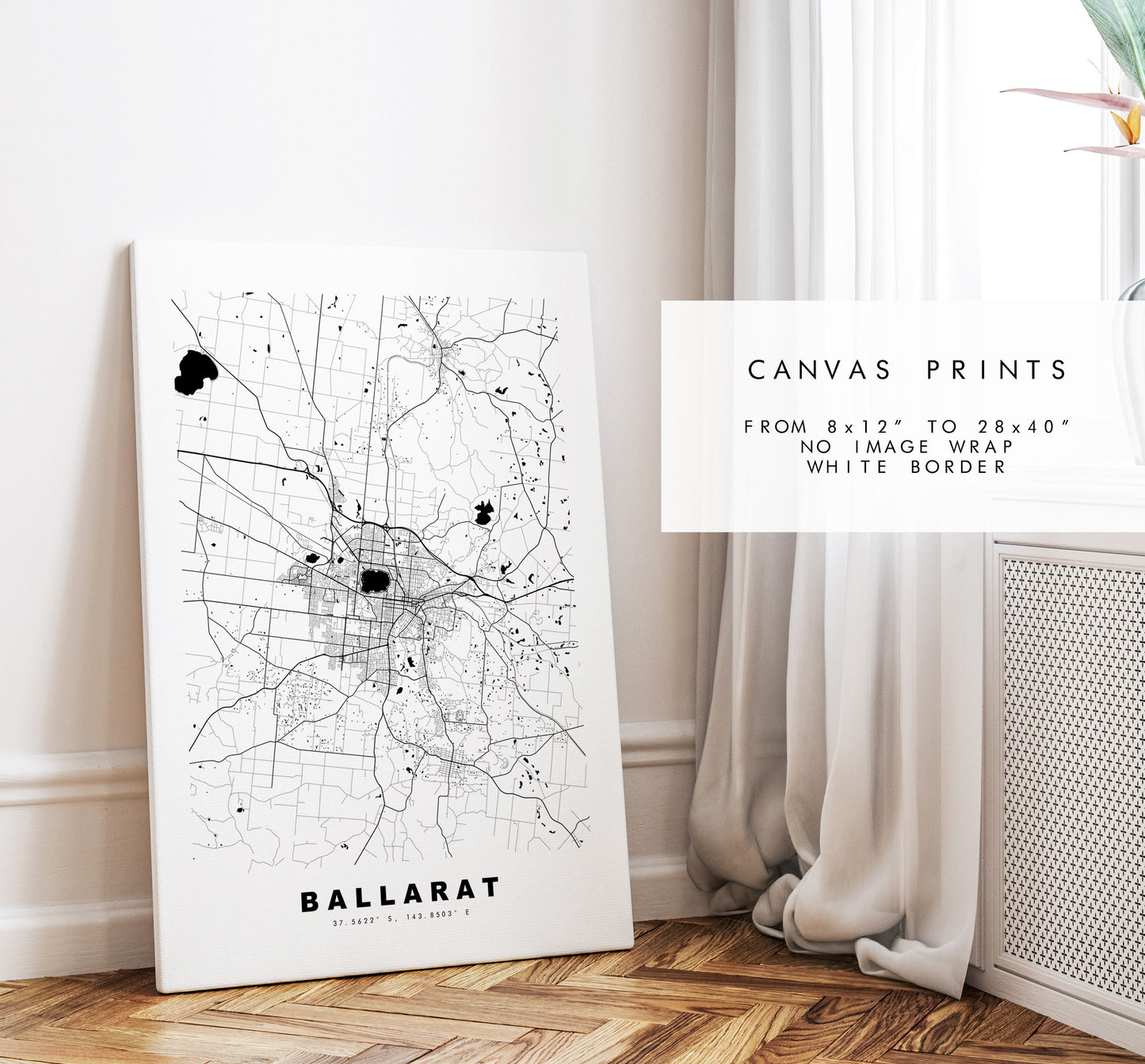 Ballarat Map Print - City Map Poster - Map Wall Art - Australia City Maps - Ballarat Print - Ballarat Poster - Minimalist City Map