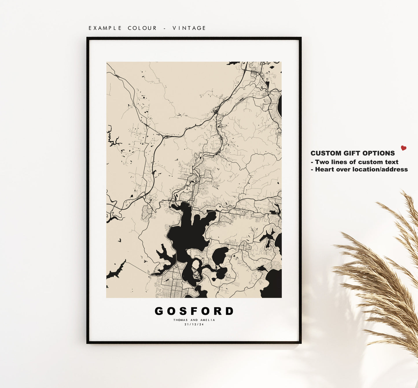 Gosford Map Print - City Map Poster - Map Wall Art - Australia City Maps - Gosford Print - Gosford Poster - Minimalist City Map - Australia