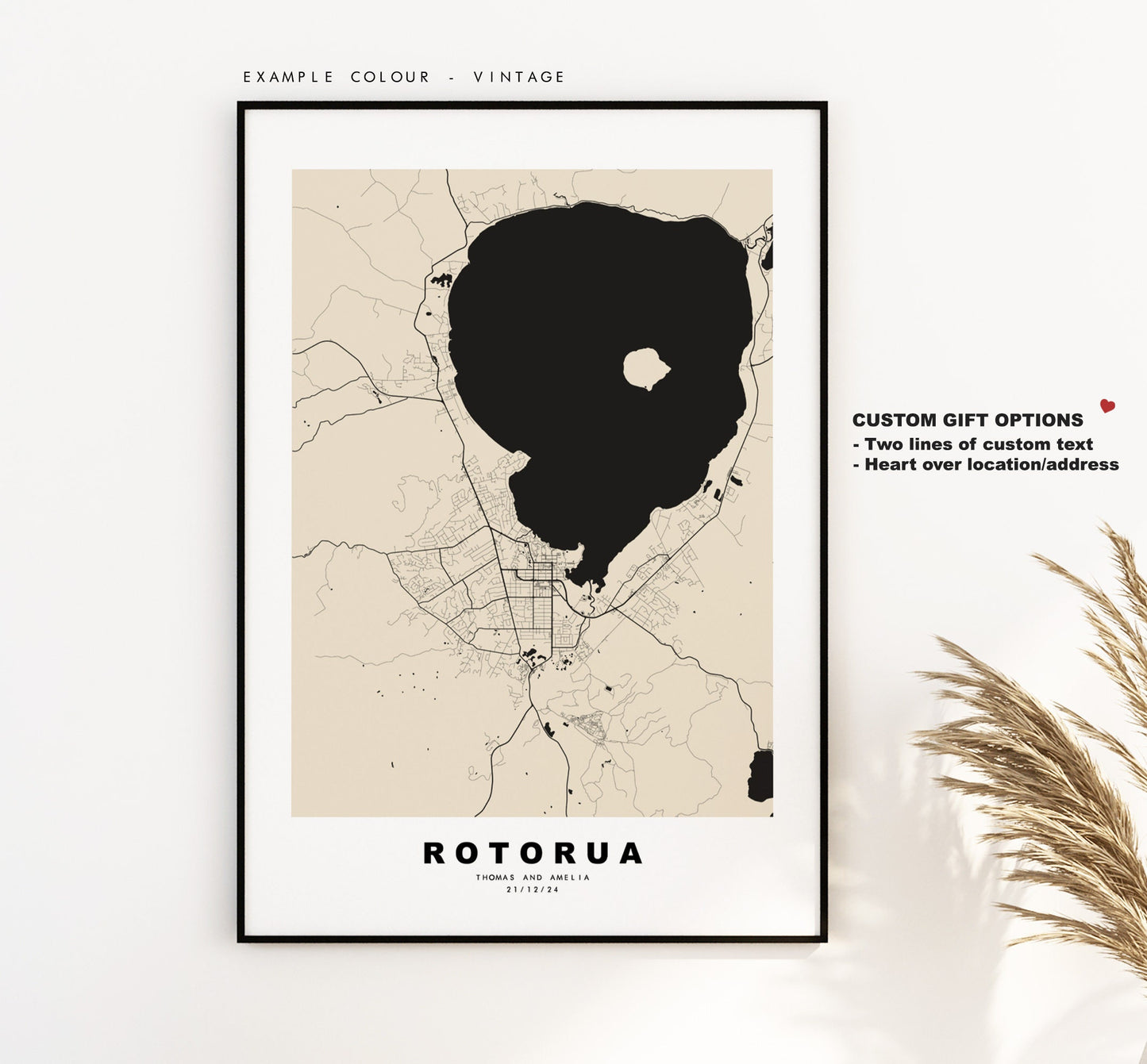 Rotorua Map Print - City Map Poster - Map Wall Art - New Zealand City Maps - Rotorua Print - Rotorua Poster - Minimalist City Map