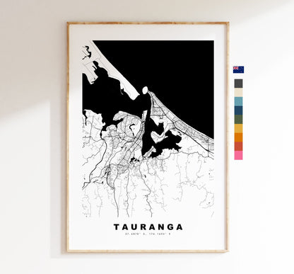 Tauranga Map Print - City Map Poster - Map Wall Art - New Zealand City Maps - Tauranga Print - Tauranga Poster - Minimalist City Map