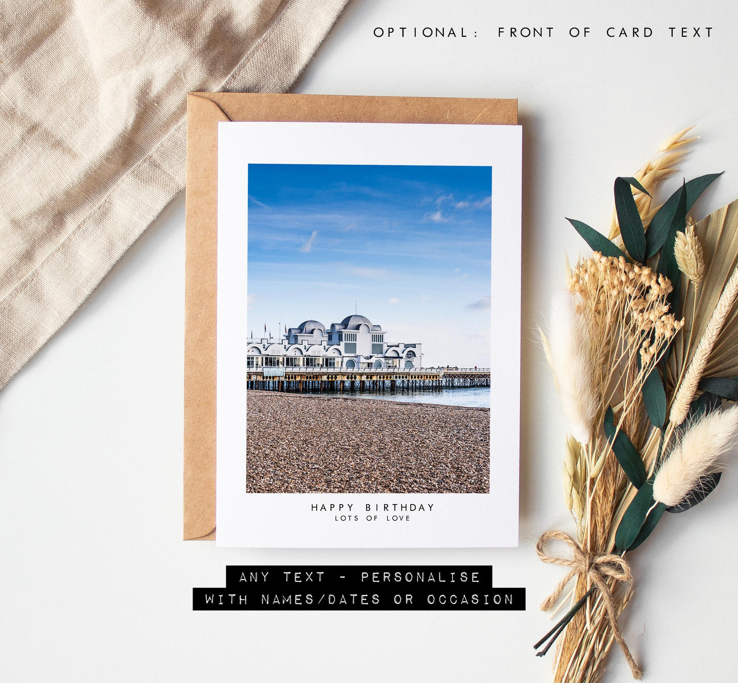 South Parade Pier Greeting Card - Portsmouth and Southsea Photography Greeting Cards - Envelope Included - Birthday - Wedding - Anniversary