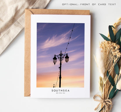 Southsea Seafront Greeting Card - Portsmouth and Southsea Photography Greeting Cards - Envelope Included - Birthday - Wedding - Anniversary