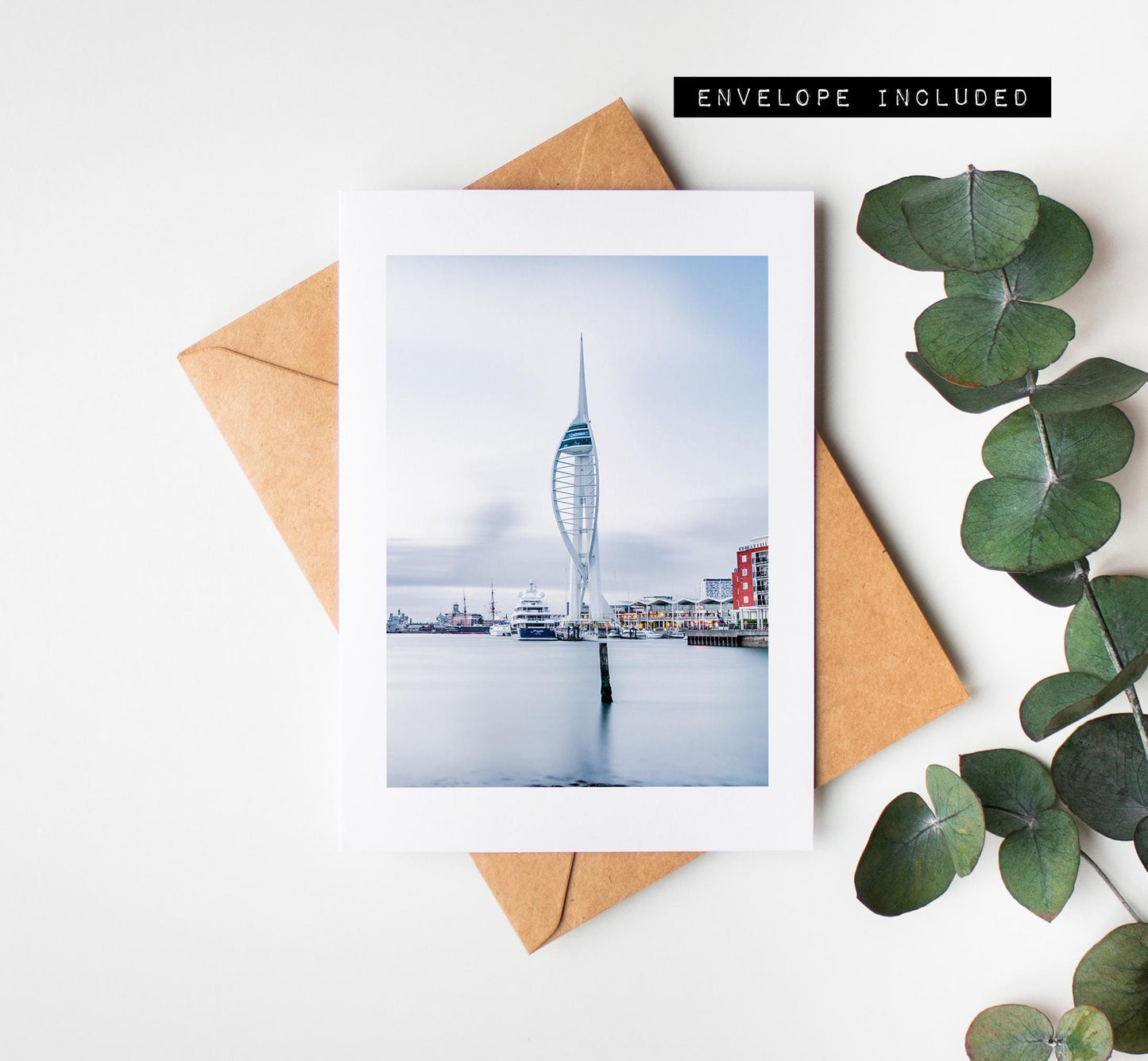 Spinnaker Tower Greeting Card - Portsmouth and Southsea Photography Greeting Cards - Envelope Included - Birthday - Wedding - Anniversary