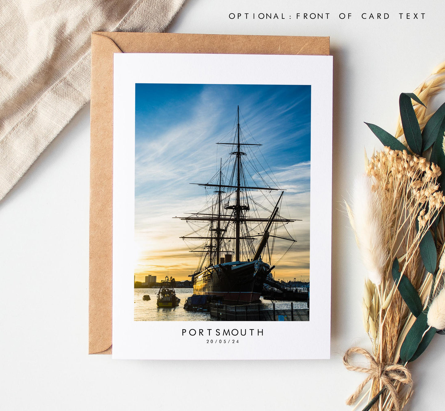 HMS Warrior Greeting Card - Portsmouth and Southsea Photography Greeting Cards - Envelope Included - Birthday - Wedding - Anniversary