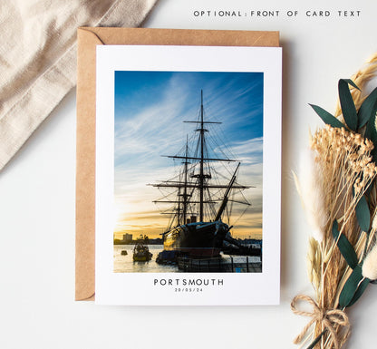 HMS Warrior Greeting Card - Portsmouth and Southsea Photography Greeting Cards - Envelope Included - Birthday - Wedding - Anniversary