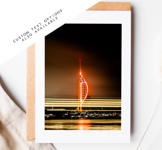 Spinnaker Tower Greeting Card - Portsmouth and Southsea Photography Greeting Cards - Envelope Included - Birthday - Wedding - Anniversary