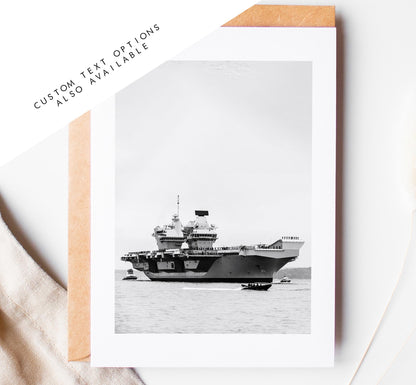 HMS Queen Elizabeth Greeting Card - Portsmouth and Southsea Photography Greeting Cards - Envelope Included - Birthday - Fathers Day