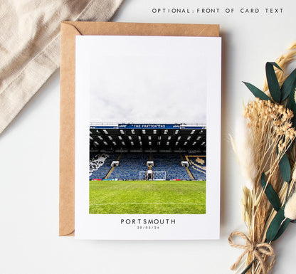 Fratton Park Greeting Card - Portsmouth and Southsea Photography Greeting Cards - Envelope Included - Birthday - Wedding - Anniversary