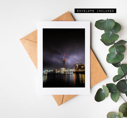 Spinnaker Tower Greeting Card - Portsmouth and Southsea Photography Greeting Cards - Envelope Included - Birthday - Wedding - Anniversary